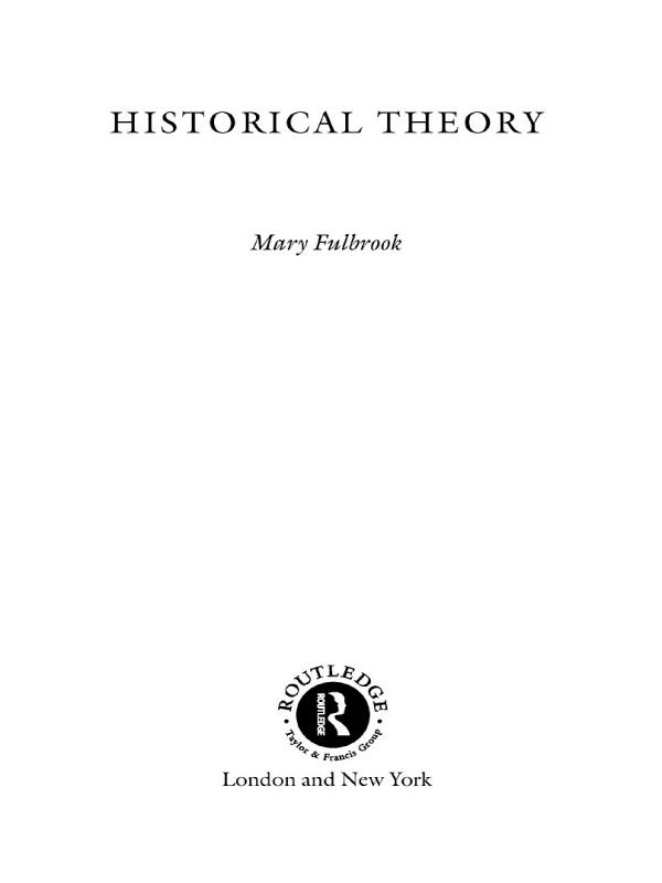 Historical Theory by Mary Fulbrook