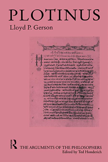 Plotinus-Arg Philosophers by Lloyd P. Gerson