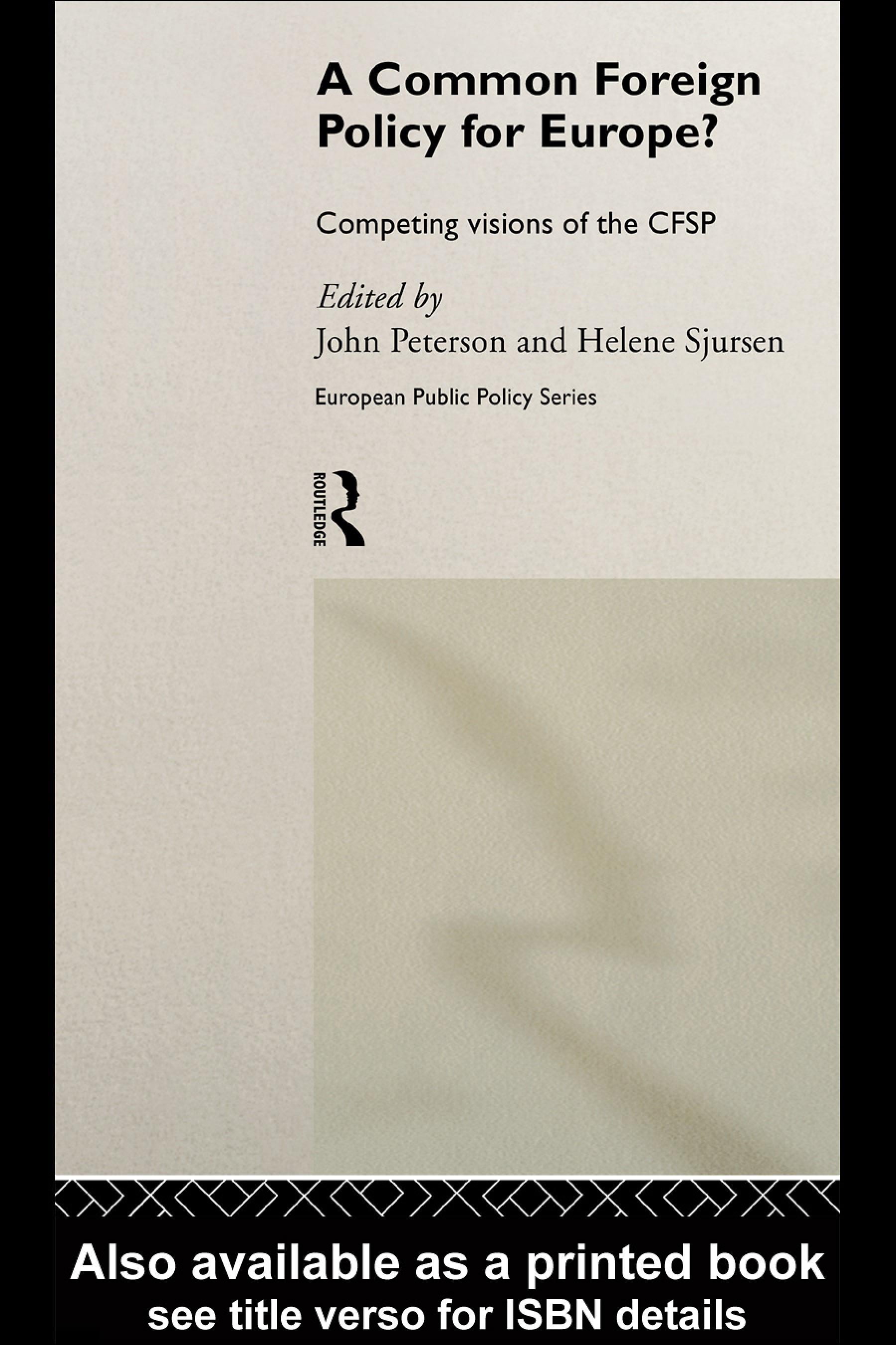 A Common Foreign Policy for Europe?