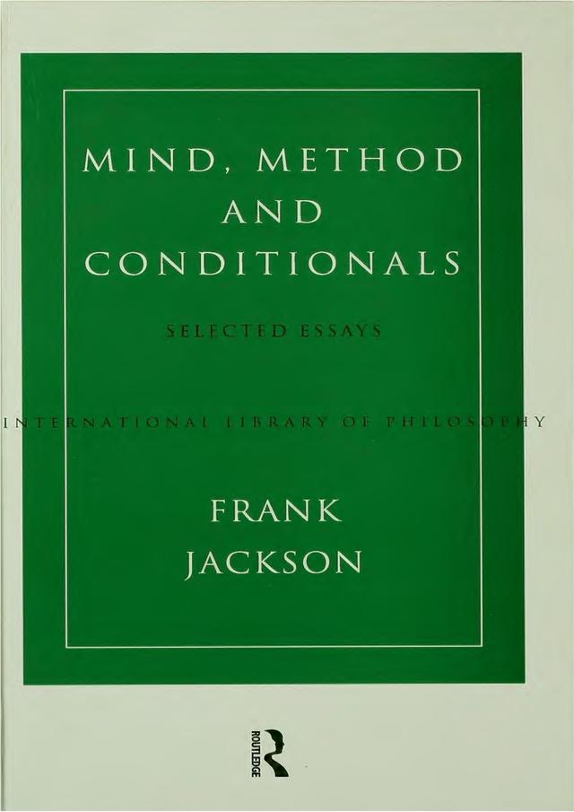 Mind, Method and Conditionals by Frank Jackson