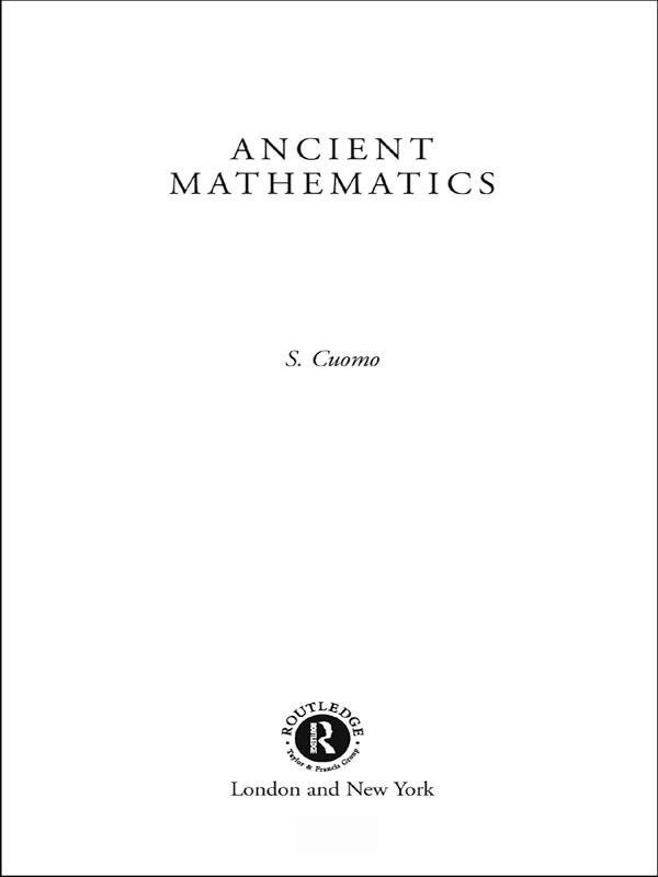Ancient Mathematics by Serafina Cuomo