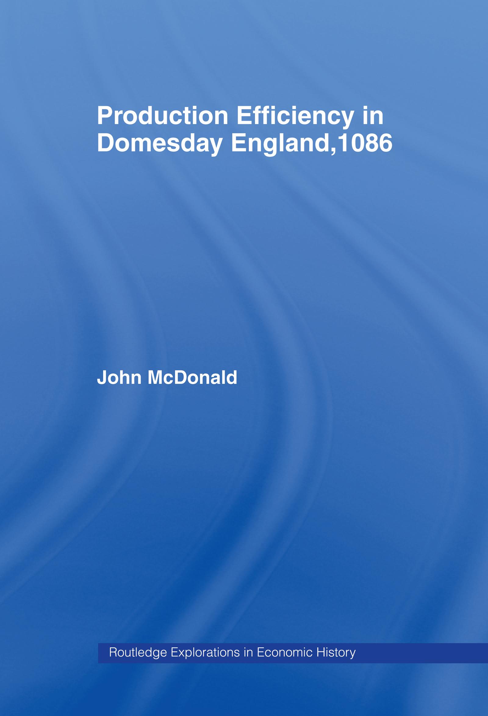 Production Efficiency in Domesday England, 1086