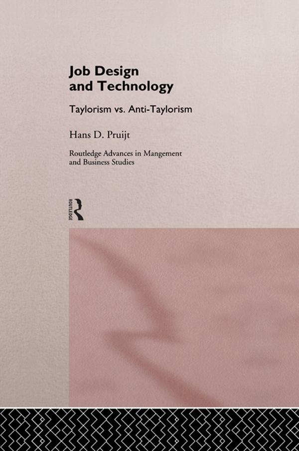 Job Design and Technology by Hans D. Pruijt