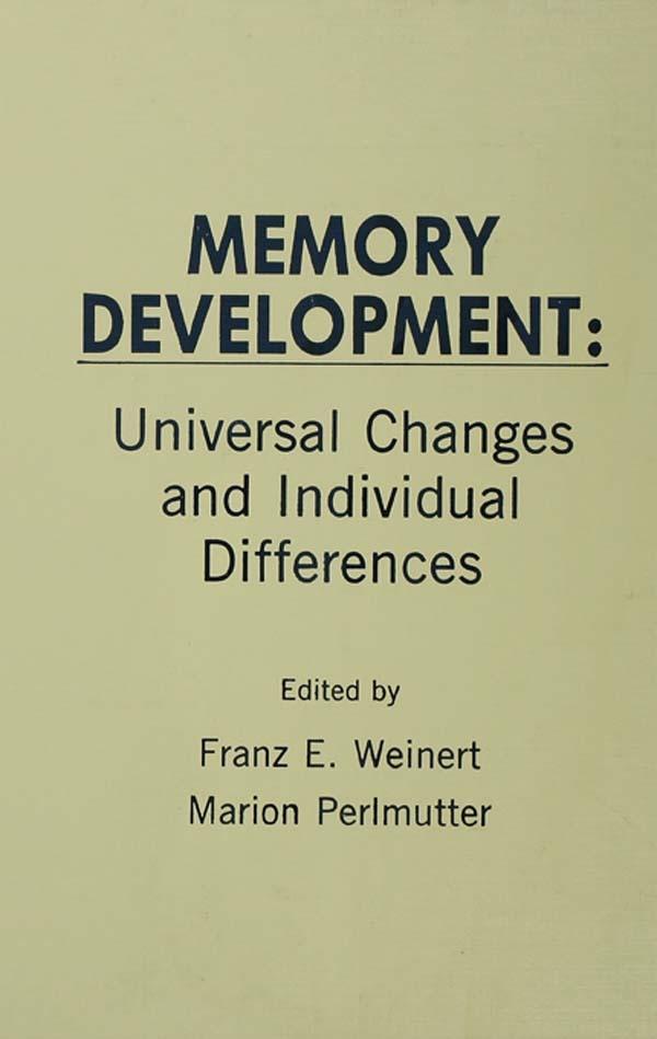 Memory Development by Franz E. Weinert, Marion Perlmutter
