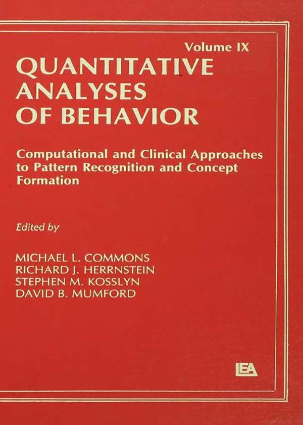Computational and Clinical Approaches to Pattern Recognition and Concept Formation by David B. Mumford, Michael L. Commons, Richard J. Herrnstein, Stephen M. Kosslyn