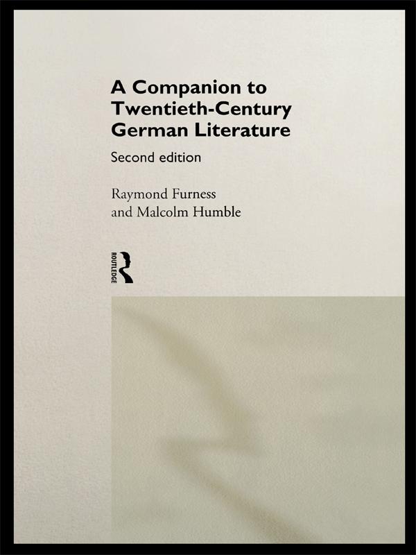 A Companion to Twentieth-Century German Literature