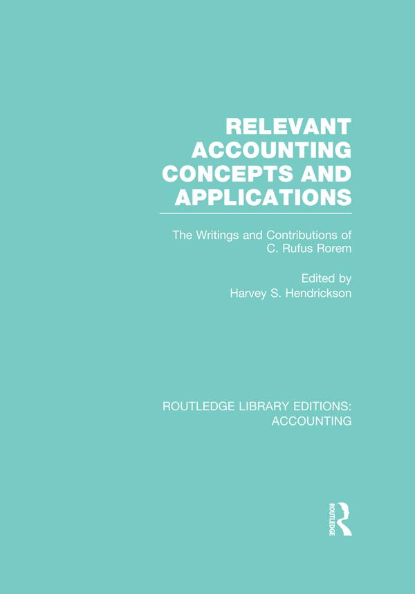 Relevant Accounting Concepts and Applications (RLE Accounting) by Harvey Hendrickson