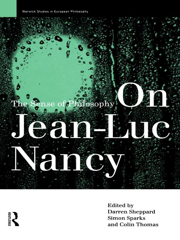 On Jean-Luc Nancy by Colin Thomas, Darren Sheppard, Simon Sparks