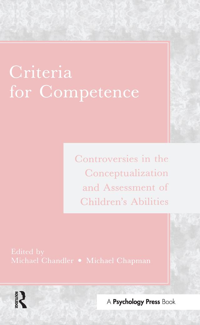 Criteria for Competence by Michael Chandler, Michael Chapman
