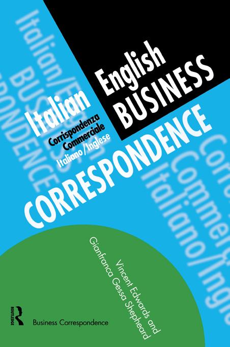 Italian/English Business Correspondence by Gianfranca Gessa Shepheard, Vincent Edwards