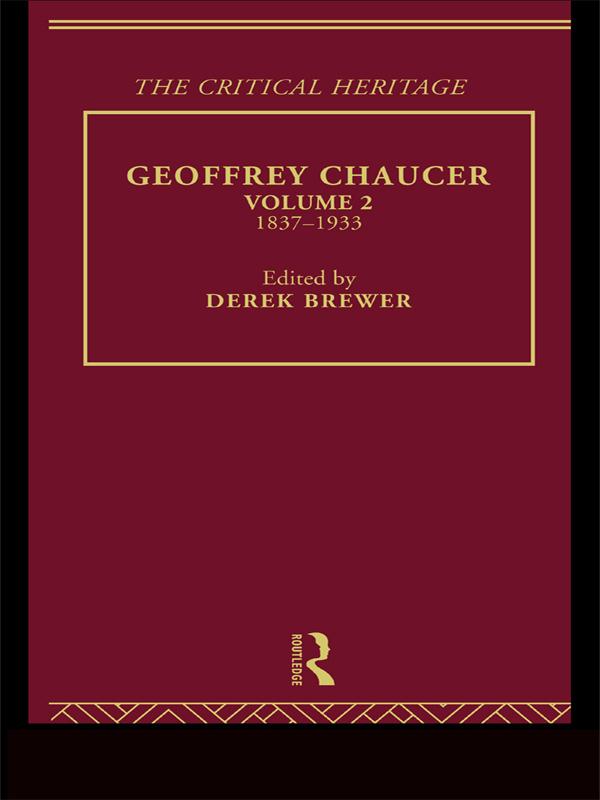 Geoffrey Chaucer by Derek Brewer