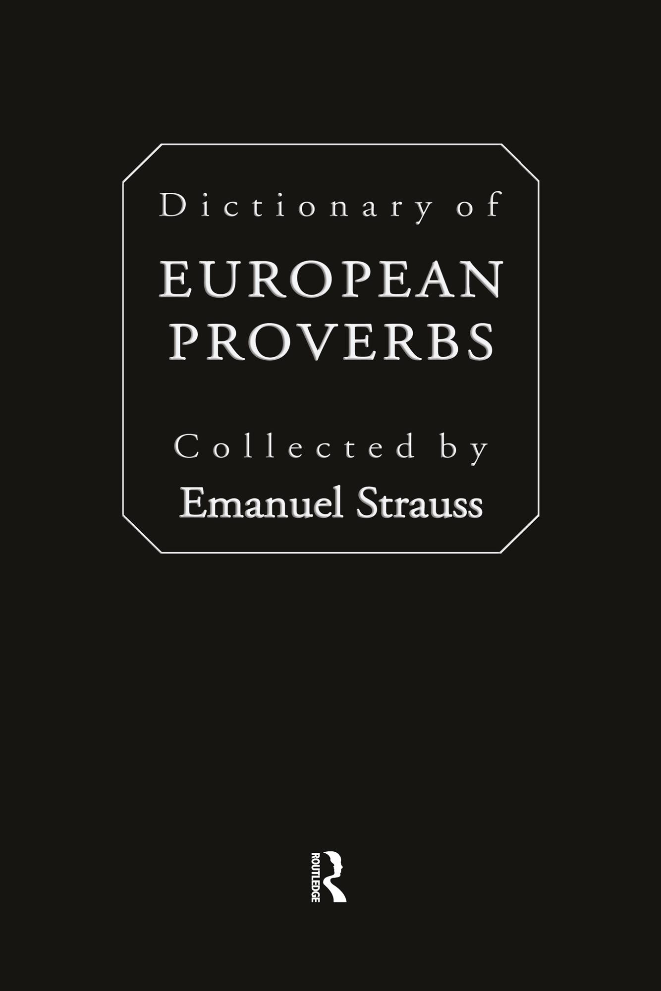 Dictionary of European Proverbs