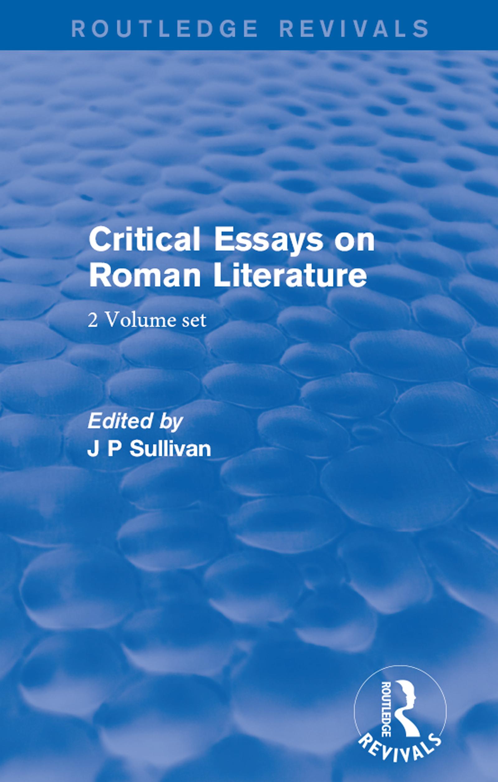 Critical Essays on Roman Literature
