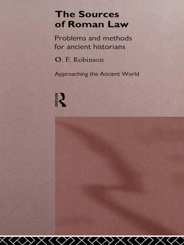 The Sources of Roman Law
