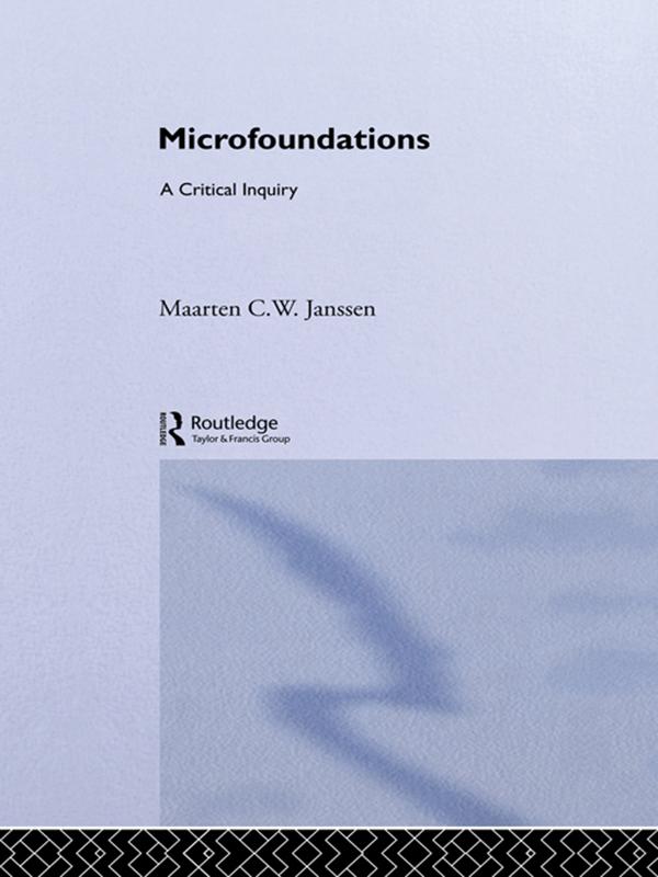 Microfoundations by Maarten Janssen