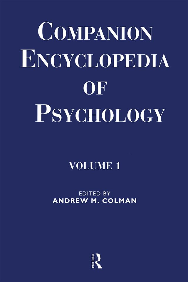 Companion Encyclopedia of Psychology by Andrew M. Colman