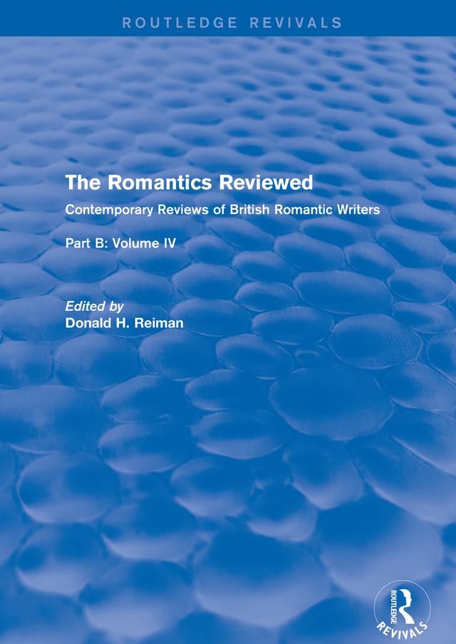 The Romantics Reviewed by Donald Reiman