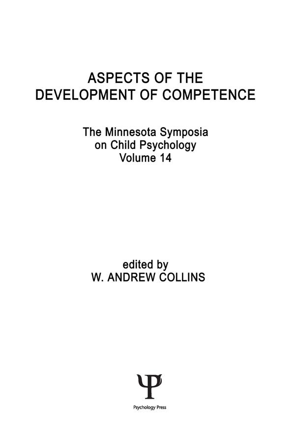 Aspects of the Development of Competence by W. A. Collins