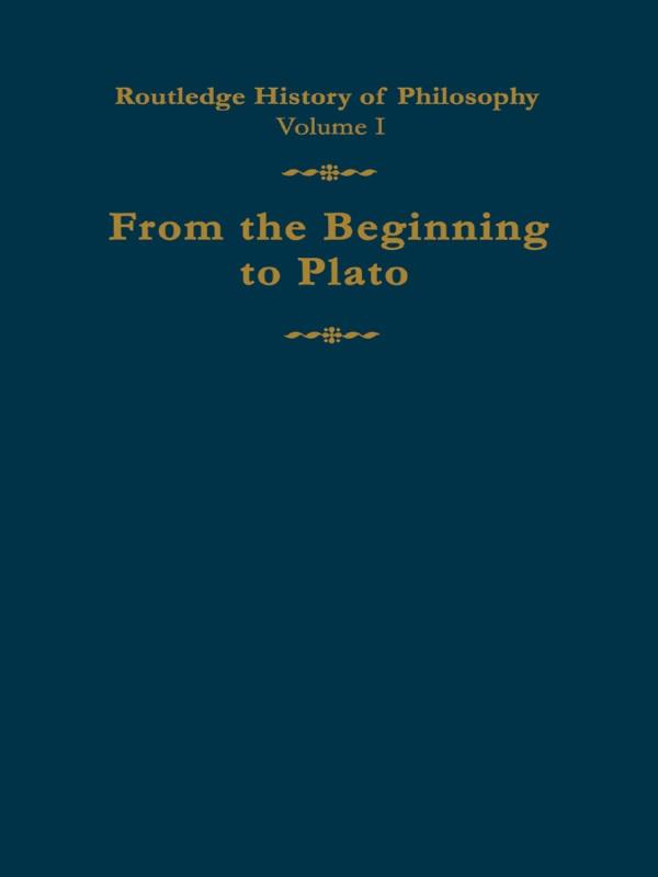Routledge History of Philosophy Volume I by C. C. W. Taylor