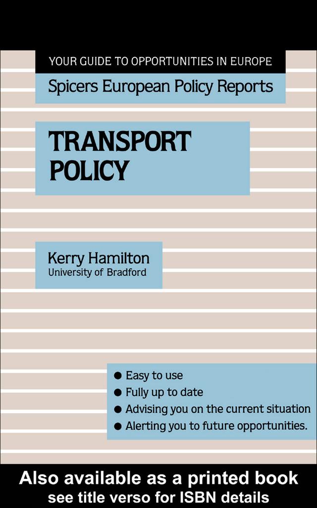 Transport Policy by Kerry Hamilton