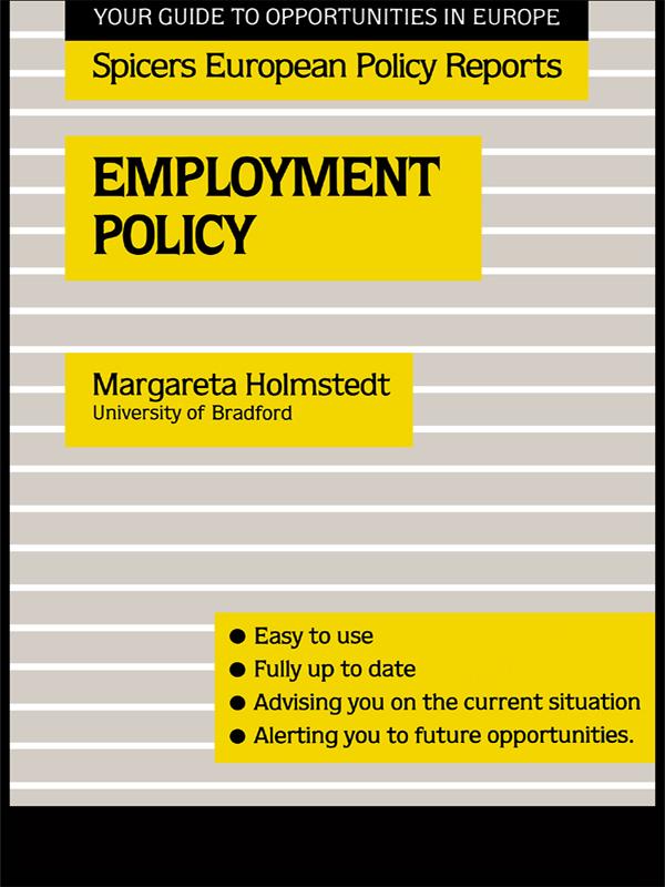 Employment Policy by Margareta Holmstedt