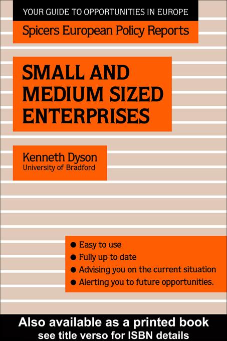 Small and Medium Sized Enterprises by Kenneth Dyson