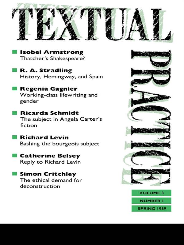 Textual Practice by Terence Hawkes