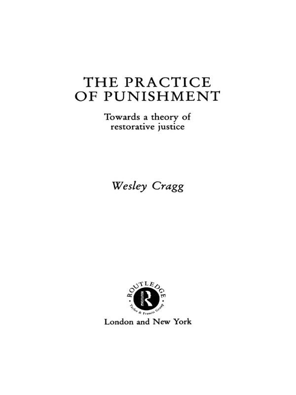 The Practice of Punishment by Wesley Cragg