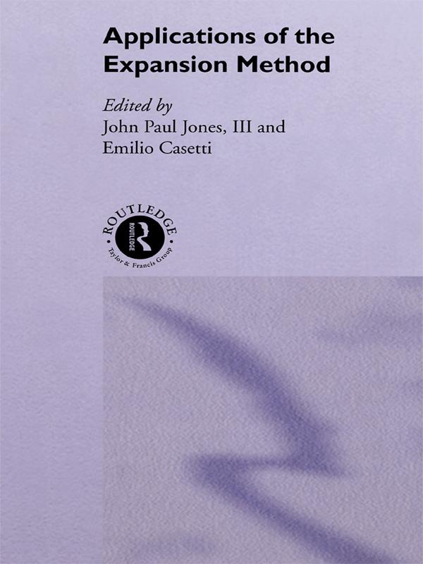 Applications of the Expansion Method by Emilio Casetti, John Paul Jones III