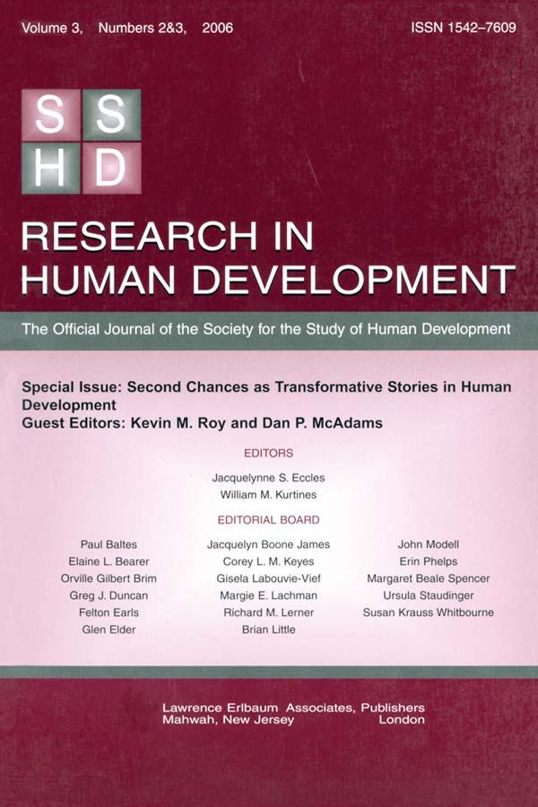Second Chances As Transformative Stories Rhd V3 2&3 by Kevin M. Roy