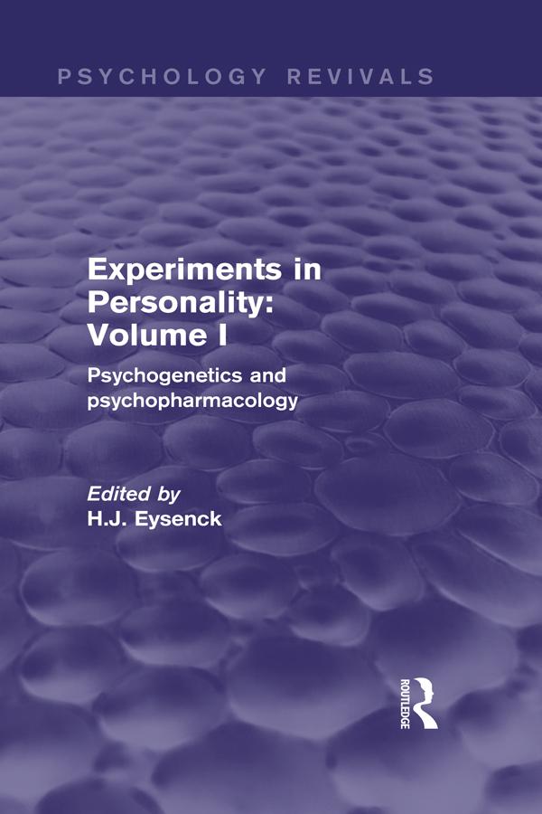 Experiments in Personality: Volume 1 by H. J. Eysenck