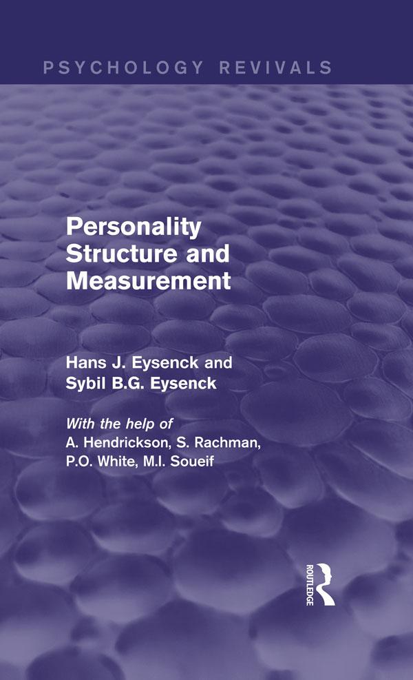 Personality Structure and Measurement