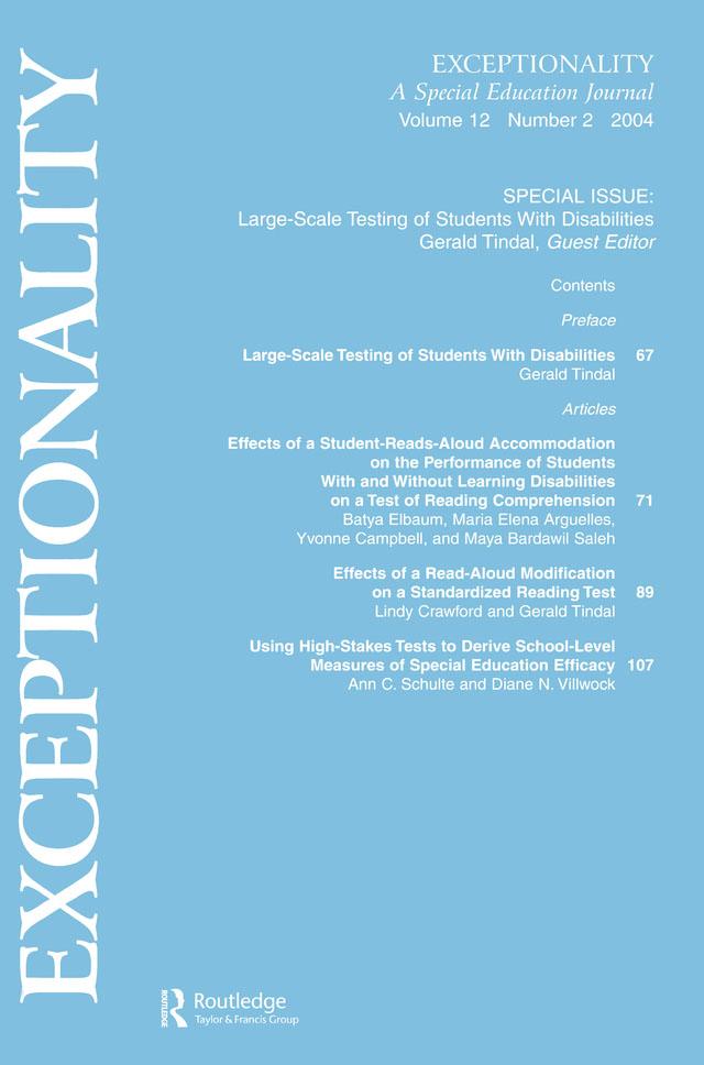 Large-scale Testing of Students With Disabilities