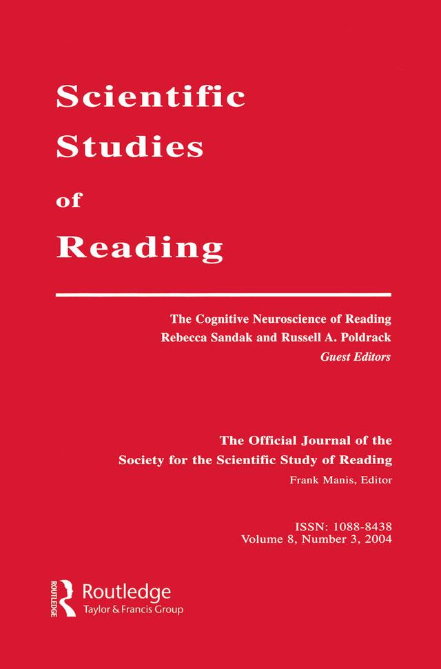 The Cognitive Neuroscience of Reading by Rebecca Sandak, Russell A. Poldrack
