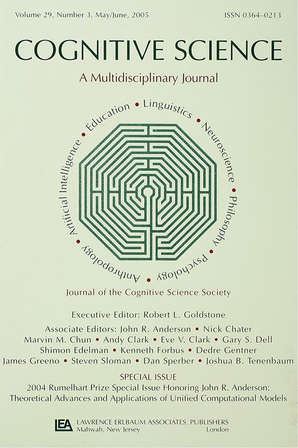 2004 Rumelhart Prize Special Issue Honoring John R. Anderson by Robert Goldstone