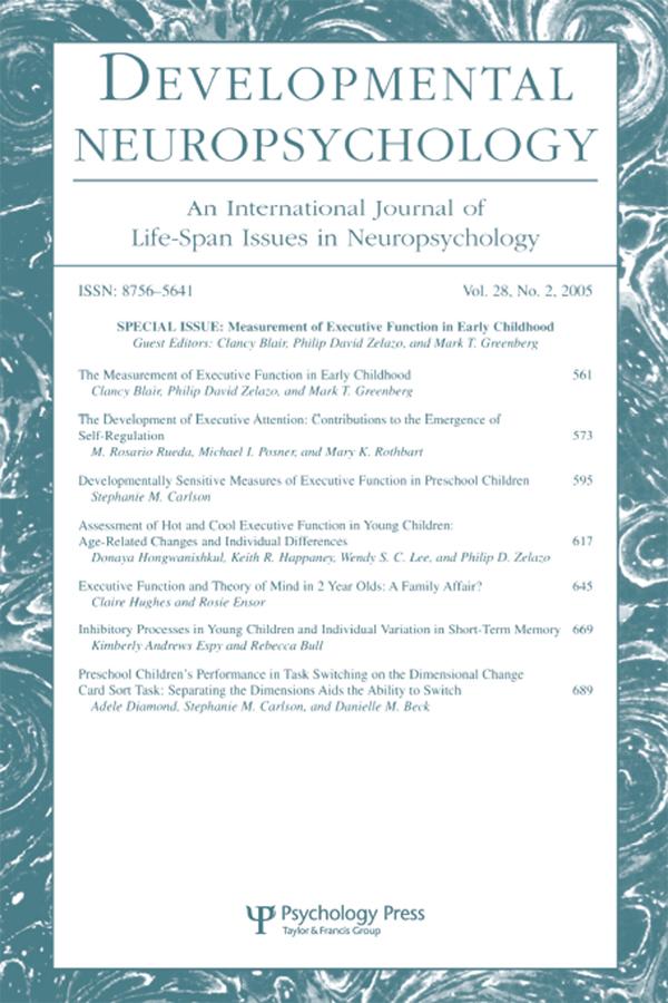Measurement of Executive Function in Early Childhood by Clancy Blair, Mark T. Greenberg, Philip D. Zelazo