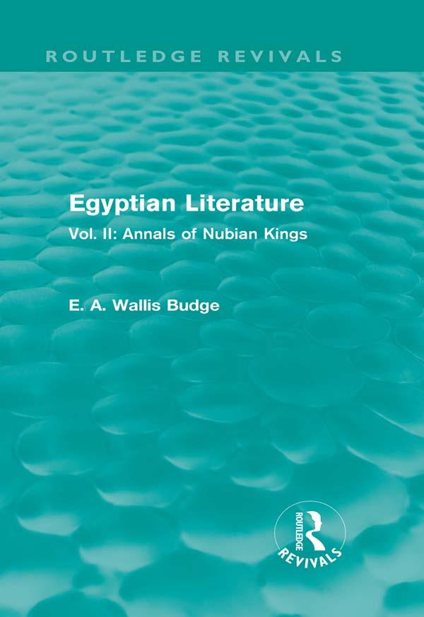Egyptian Literature (Routledge Revivals) by E.A. Budge