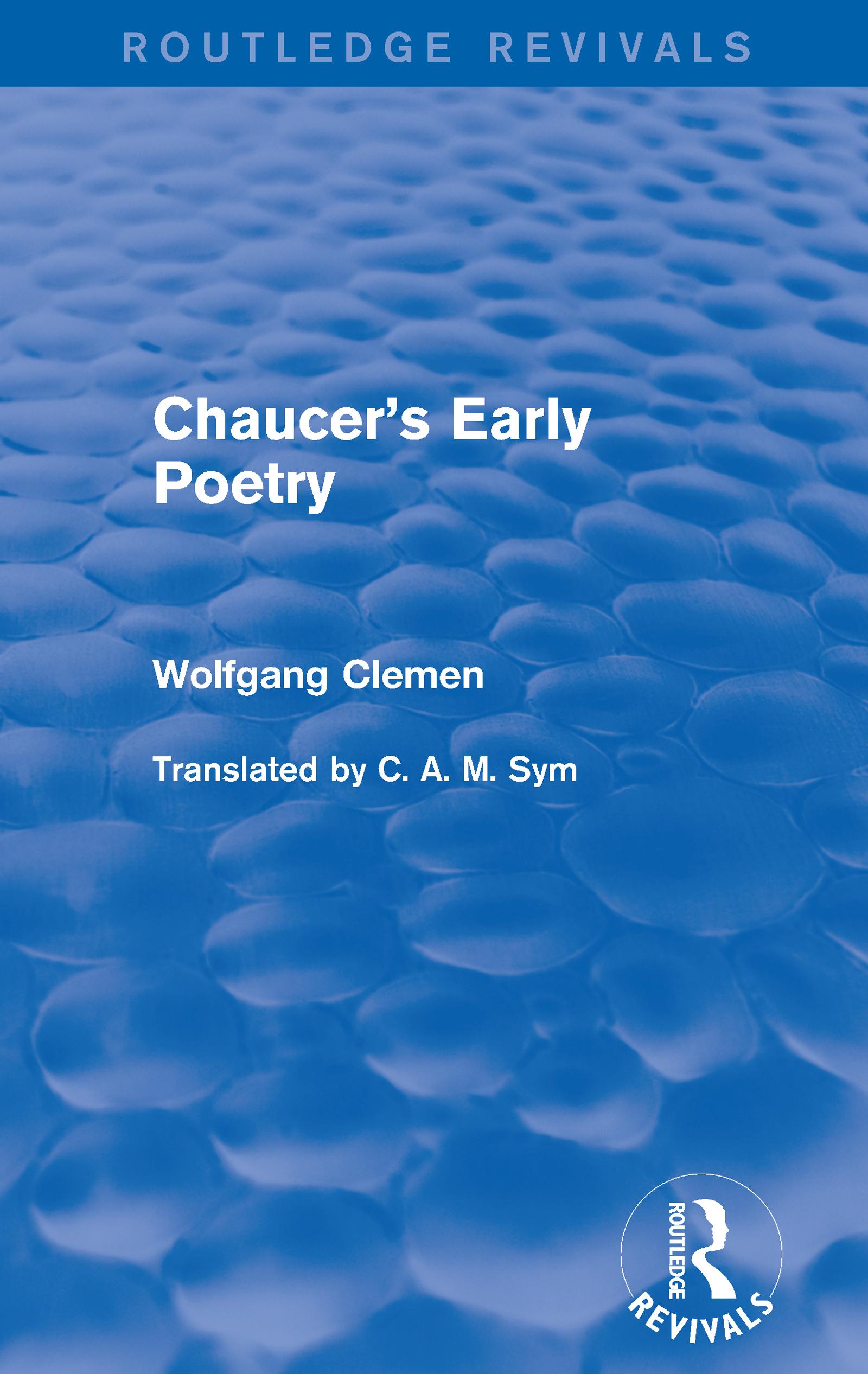 Chaucer's Early Poetry (Routledge Revivals)