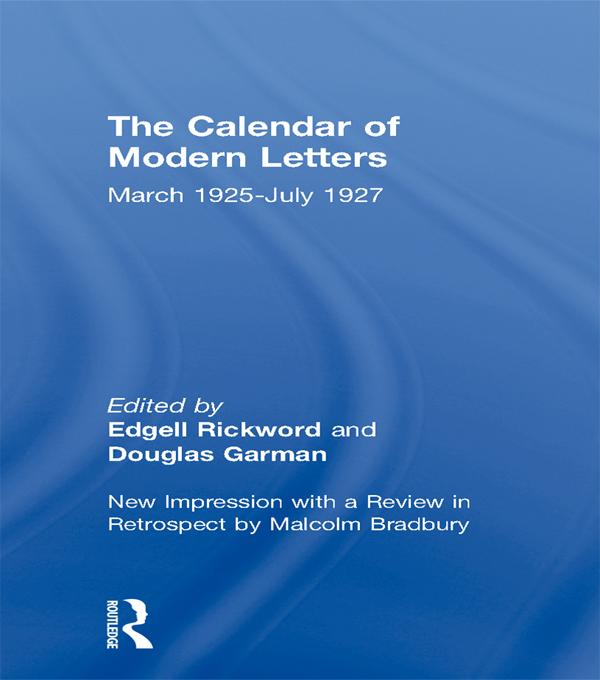 Calendar Modern Letts 4v Cb by D. Garman, Edgell Rickword