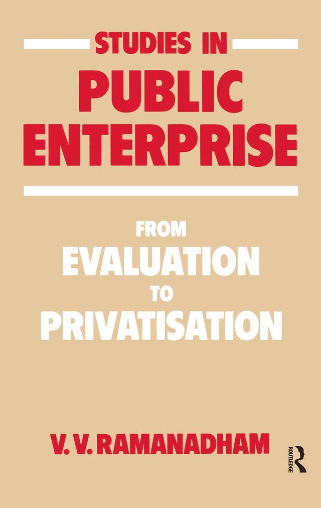Studies in Public Enterprise by V. V. Ramanadham