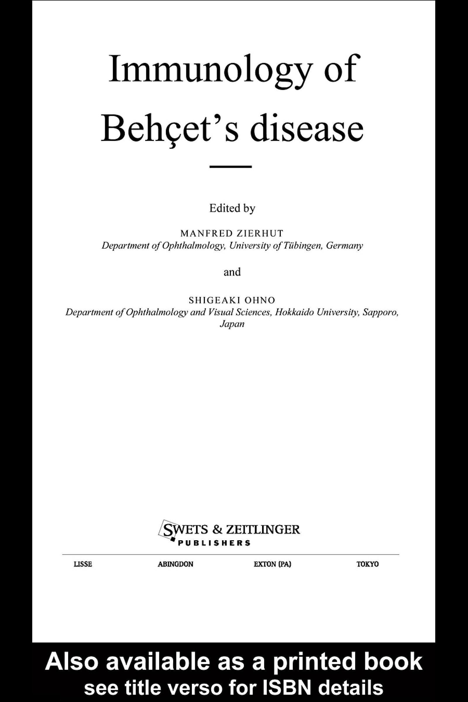 Immunology of Behçet's Disease