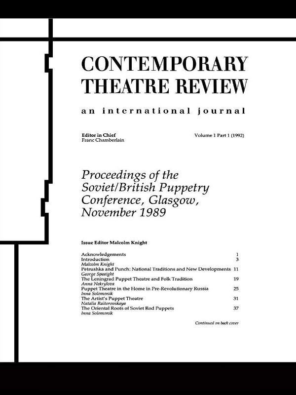 Proceedings of the Soviet/British Puppetry Conference by Malcom Knight