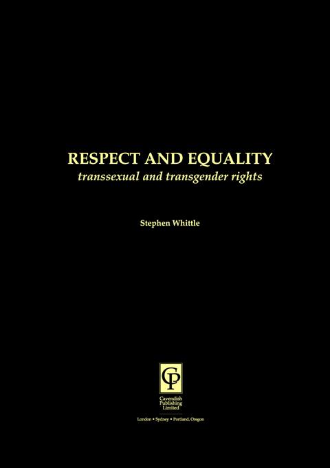 Respect and Equality by Stephen Whittle