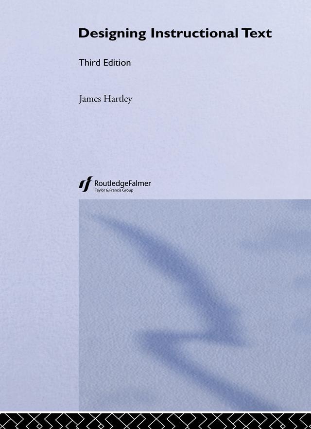 Designing Instructional Text by James Hartley