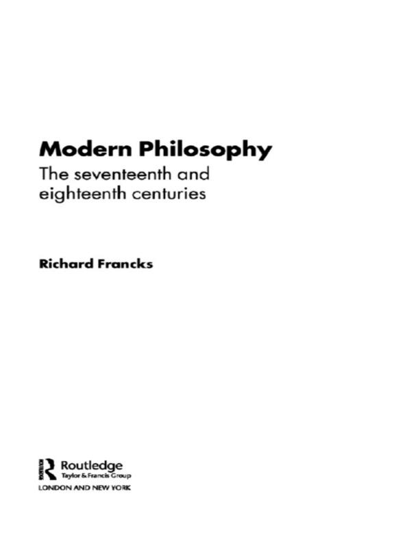 Modern Philosophy by Richard Francks