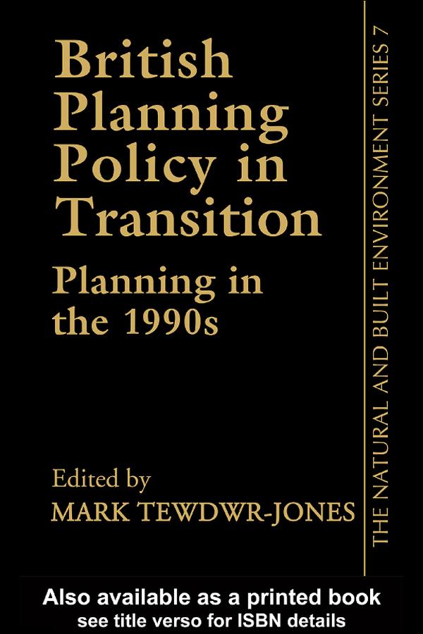 British Planning Policy in Transition by Mark Tewdwr-Jones