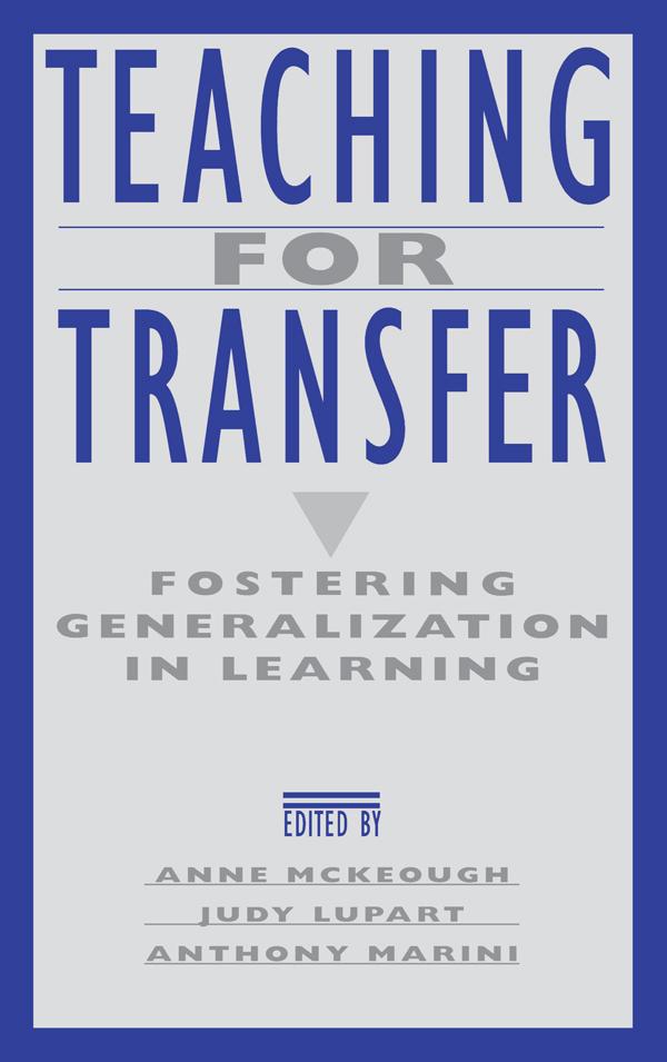 Teaching for Transfer by Anne McKeough, Anthony Marini, Judy Lee Lupart