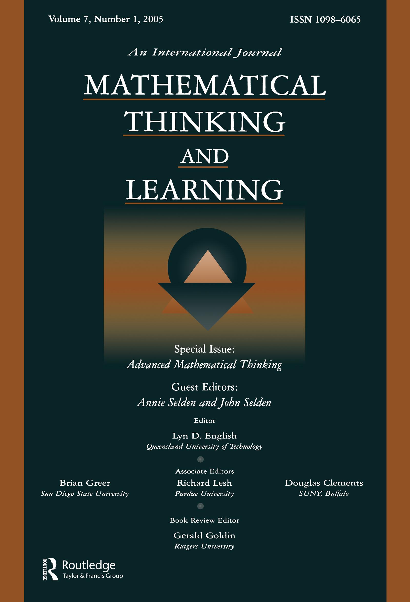 Advanced Mathematical Thinking
