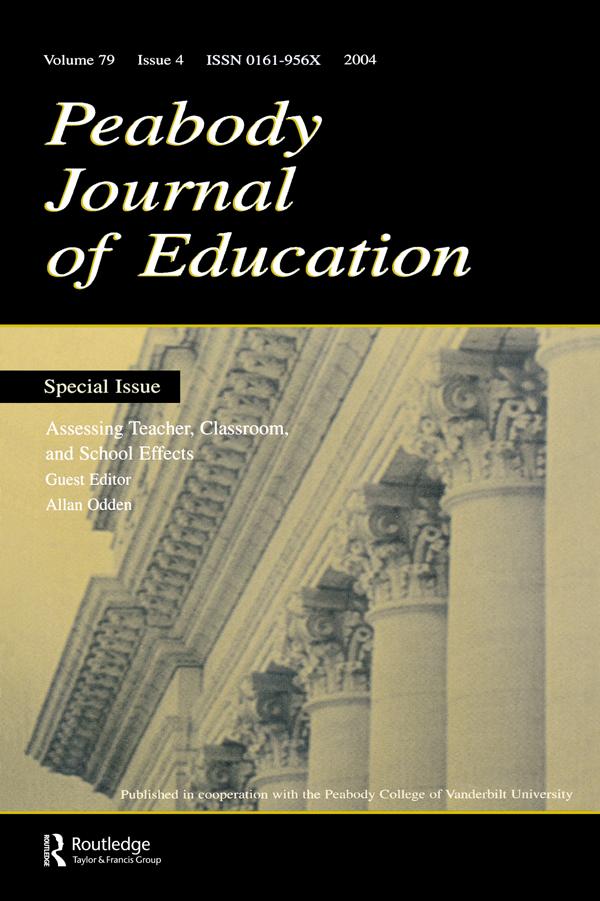 Assessing Teacher, Classroom, and School Effects by Allan Odden
