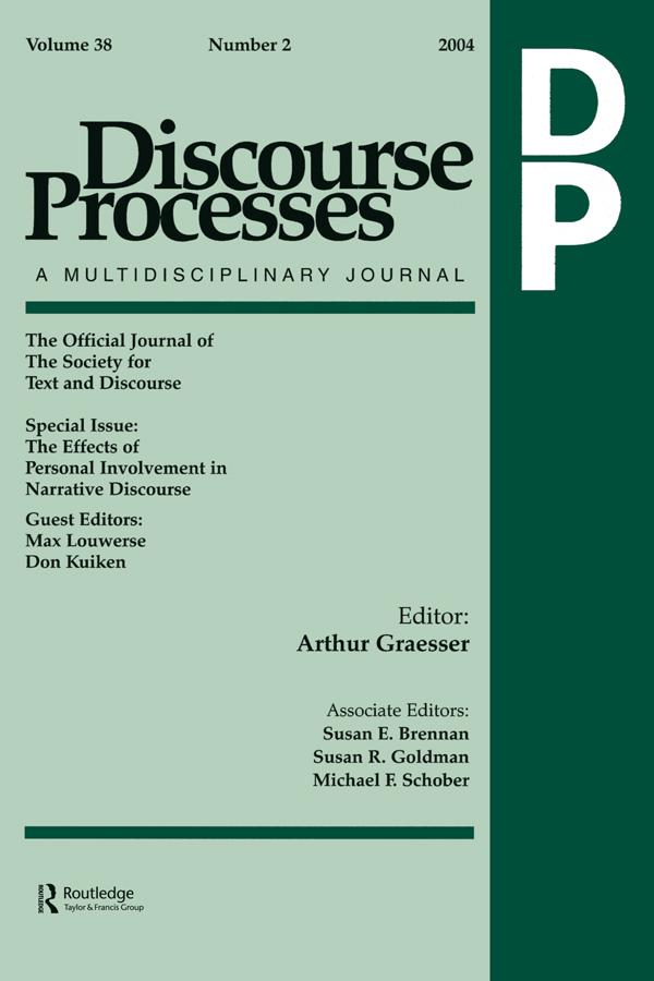 The Effects of Personal Involvement in Narrative Discourse by Don Kuiken, Max Louwerse